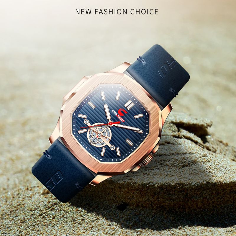 Cassig CHAXIGO Alloy Men's Watch High-end Waterproof Watch Belt Calendar Stainless Steel Quartz Watch_voghion.com