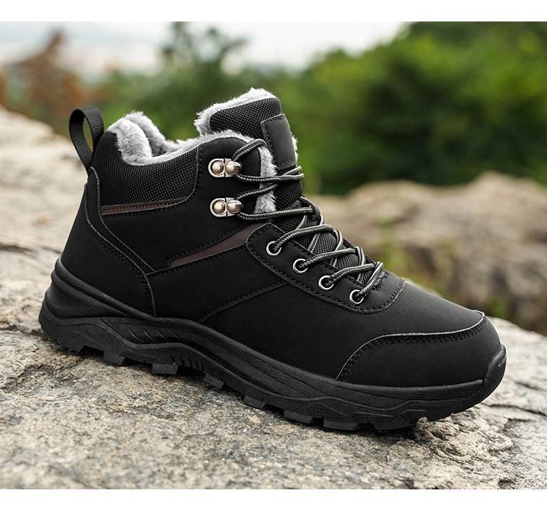 Winterschuhe aus Baumwolle, warme Herren-Schneestiefel, Outdoor-Wander- und Bergsteigerschuhe, kältebeständige Winterstiefel_voghion.com