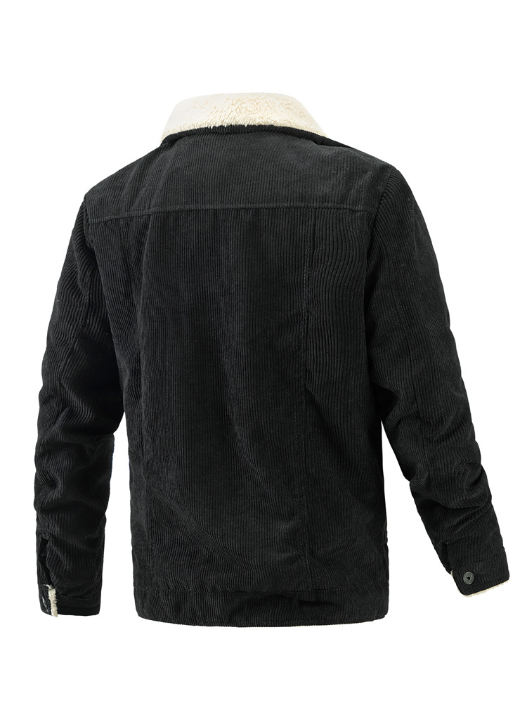 Herrenjacke mit Samt-Touch – Stilvoller Reversmantel für Frühling und Herbst, hochwertige Oberbekleidung mit weichem Touch für junge Männer_voghion.com