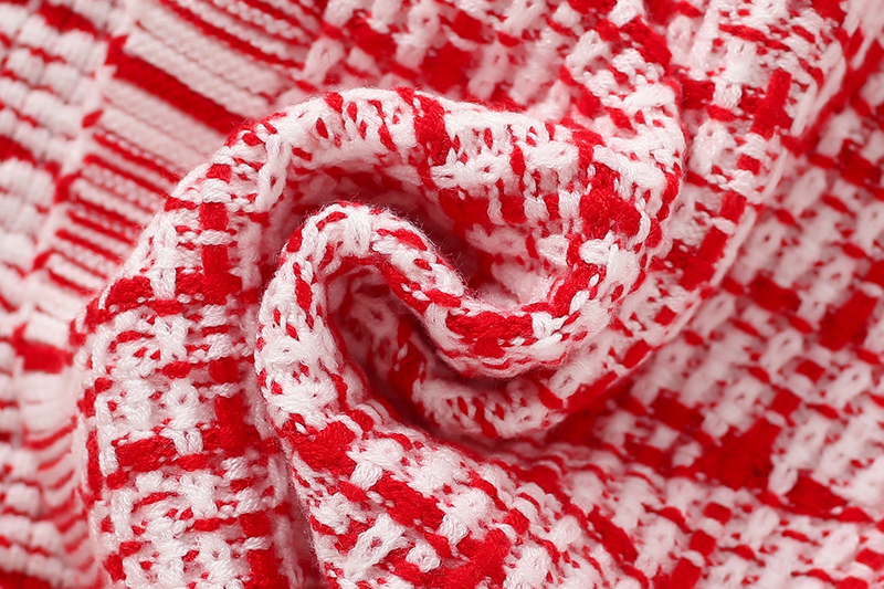 Girls' Sweater Set Foreign Style Small Fragrance Children's Clothing Red Knit Children Fashion Two-piece Set_voghion.com