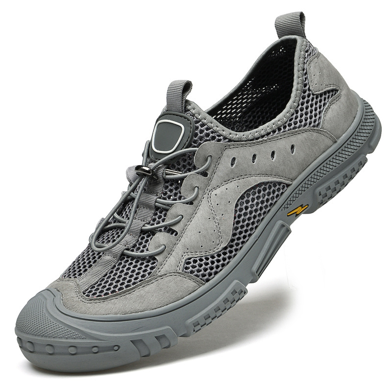 Wasserwaten Sommer Outdoor Wanderschuhe Herren, Atmungsaktiv Schnelltrocknend, Anti-Rutsch Angelschuhe, Mesh Sports Beach_voghion.com