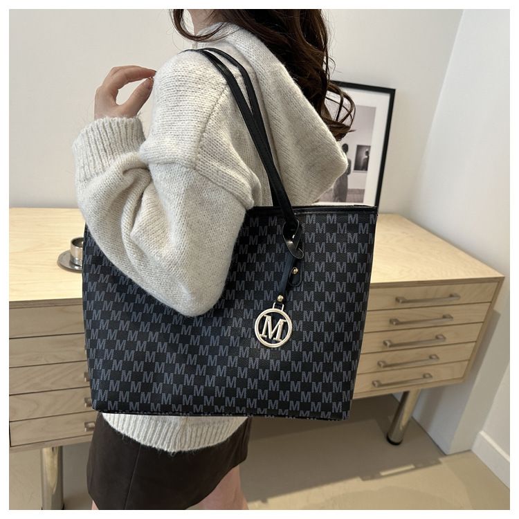 Borsa da ascellare grande da donna Do&thin - Borsa a tracolla alla moda per lavoro e uso quotidiano, morbida pelle PU con doppi spallacci_voghion.com