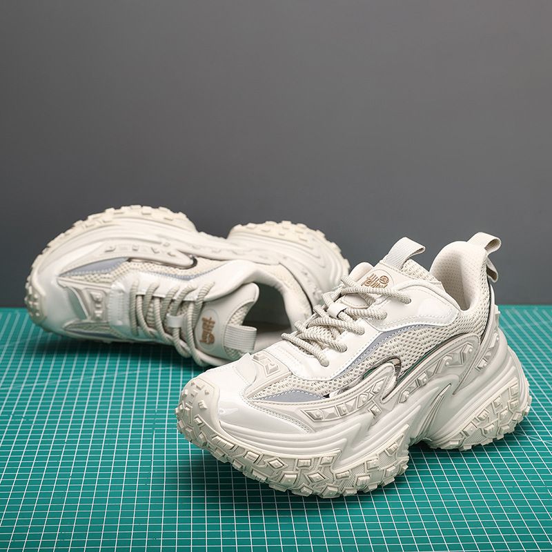 26xx Scarpe futuristiche per papà, nuove, in mesh patchwork, struttura tridimensionale, sneakers alla moda_voghion.com