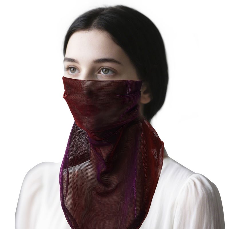 Damen-Sommer-Seidenschal mit magnetischem Schleier und hängenden Perlen – atmungsaktiver Sonnenschutz, mit Perlen verziert, Sonnenschutzmaske für das ganze Gesicht_voghion.com