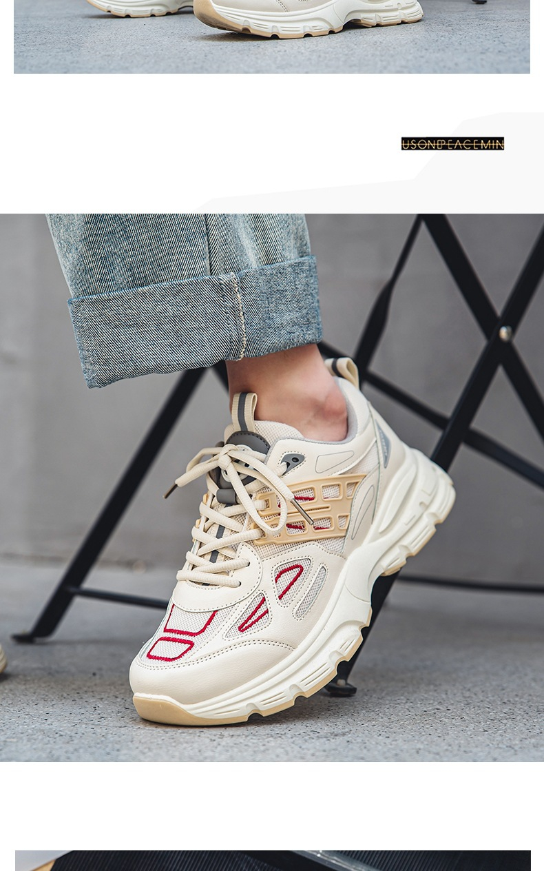 2023 Herren Low Cut Ins Style Patchwork Mesh Trendy Schuhe Casual Sportschuhe_voghion.com