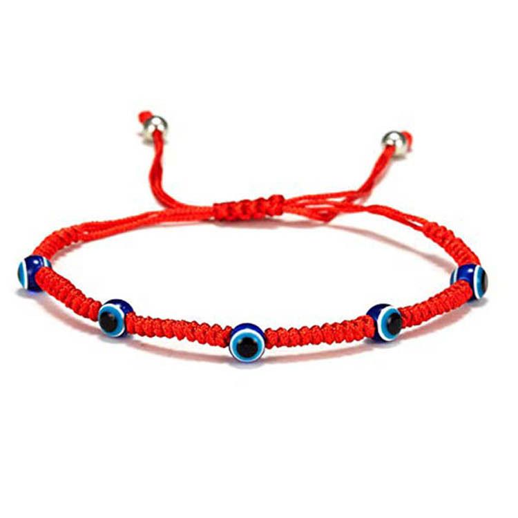 7 Knot Braided Red Rope Bracelet Men With Evil Eye Palm Pendant For Women_voghion.com