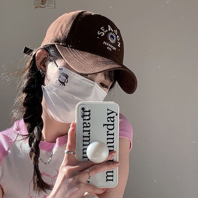 Dame Duck Tongue 2024 Ny vår/sommer Face Show Liten koreansk utgave Versile Instagram Deep Top Casual Baseball_voghion.com