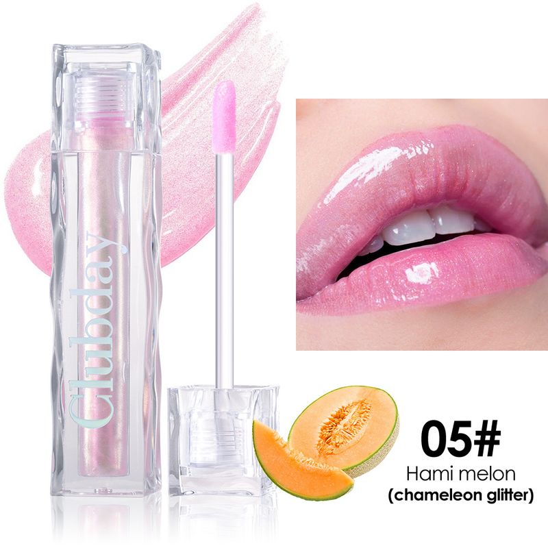 Clubday Square Tube Mirror Thermochromic Fruity Lip Oil – Transparenter Pearl Chameleon Lipgloss für anpassbaren Glanz_voghion.com