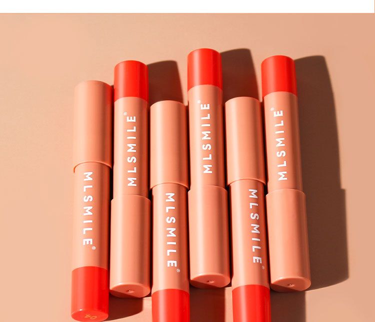 MLSMILE Colored Moisturizing Lipstick Lip Cheek Dual Use Six Color Lip Balm Long Lasting Moisturizing Lipstick Pen_voghion.com