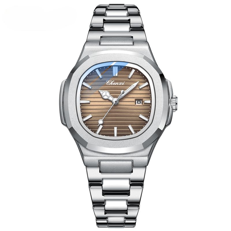 Steel Belt Watch Couple Luminous Waterproof Fashion Business Calendar Men And Women Quartz Watch Daily Commute Leisure Birthday Valentine's Day Gift_voghion.com