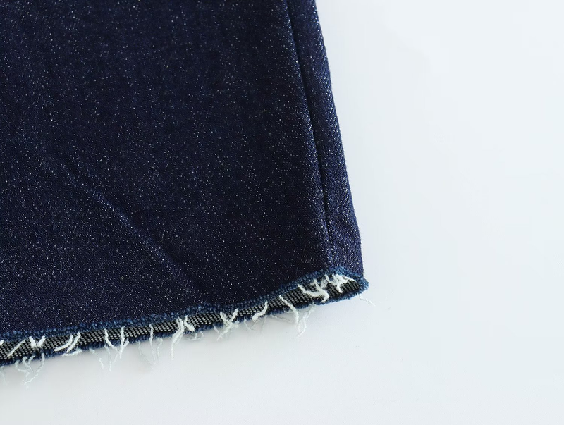 novo estilo de vestido jeans com zíper traseiro e envolto no peito para mulheres_voghion.com