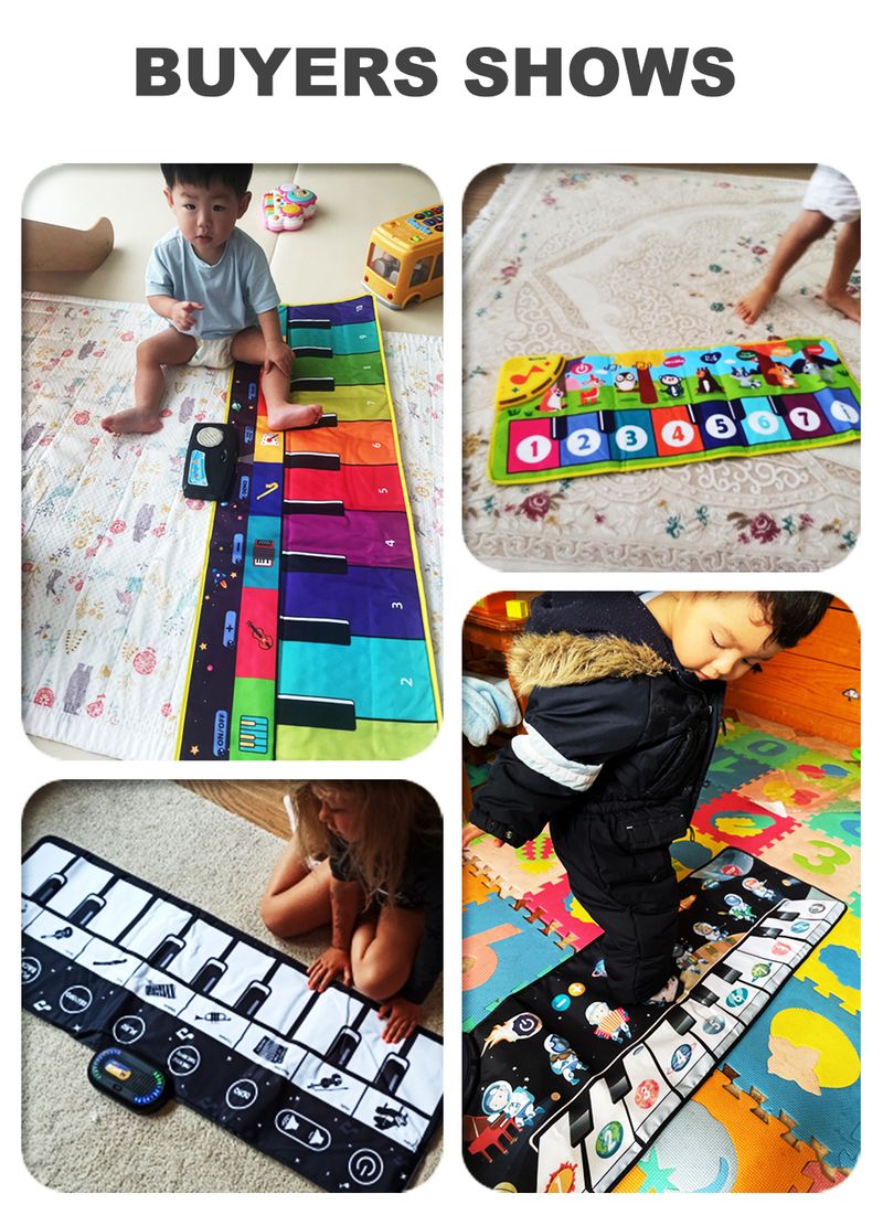 110x36cm Children's Music Piano Mat Fun Parent-child Dance Early Education Enlightenment Multifunctional Crawling Game M_voghion.com