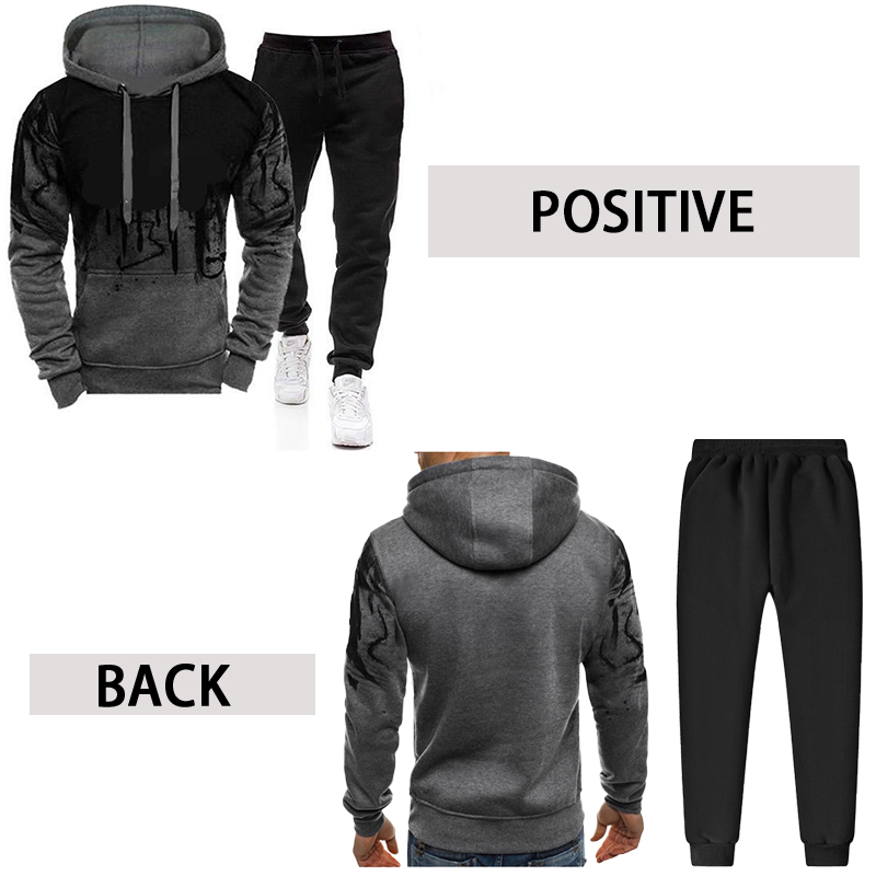 2Pcs Suit Spring Autumn Men's Sweatshirt Set Splash Ink Hoodies+Tracksuit Pants Casual Fiess Male Sportswear S-4XL_voghion.com