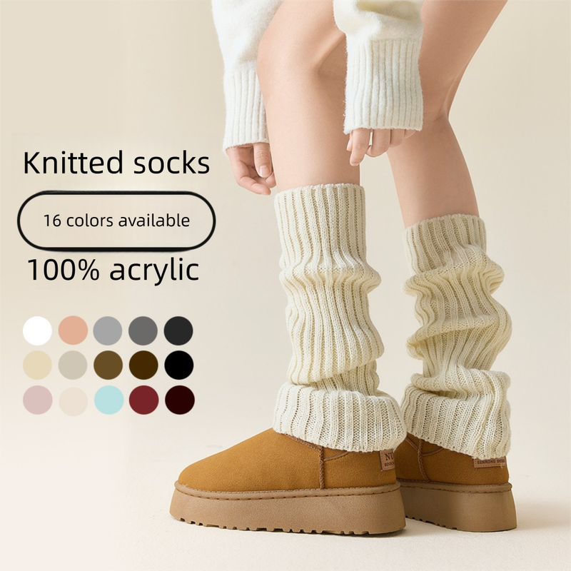 for Women, Slouch Autumn And Winter, Pair With Loafers, JK Leg Warmers, Calf Socks, Slimming Y2K Hot Girl Knitted Socks_voghion.com