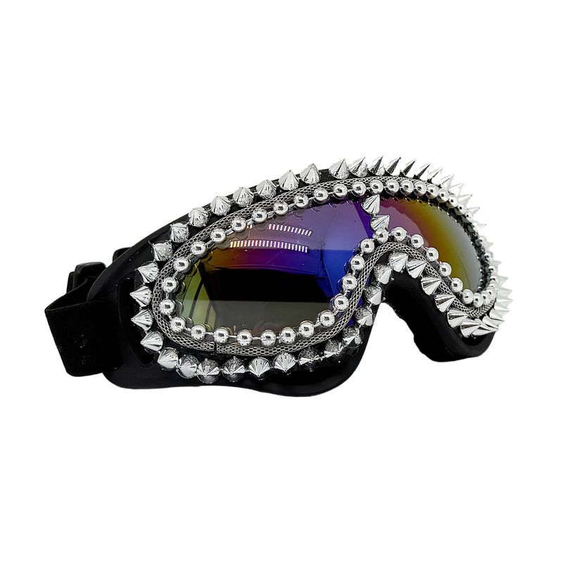 Occhiali da sole punk gotici 2025, da uomo e da donna, con rivetti e punte, alla moda ed eleganti per le feste._voghion.com