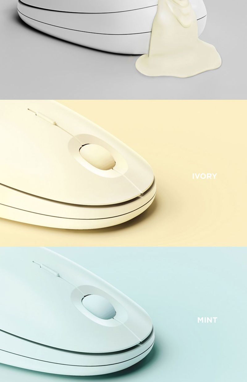 Actto Kabellose Bluetooth-Maus im Retro-Stil, modisch, für das Büro zu Hause, Computer, Handy, Notebook, iPad/_voghion.com