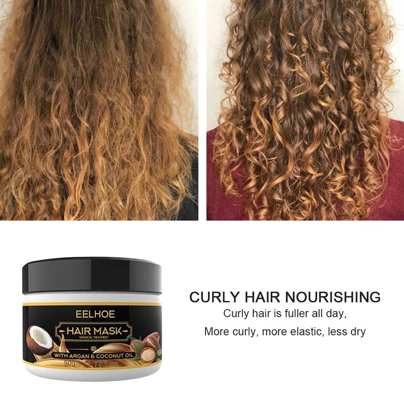 Máscara Condicionadora EELHOE Hidrata, Melhora a Tintura, Permanente, Fúria, Cabelo Macio, Liso, Cabelo Reparador Fofo_voghion.com