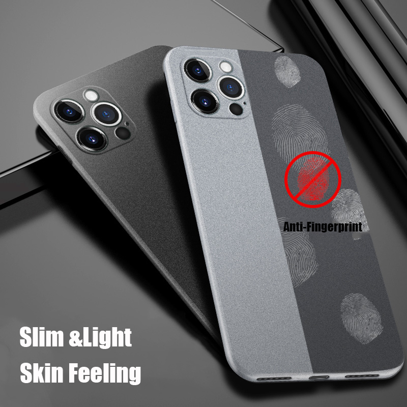 Ultradunne Zandsteen Matte Case Voor iPhone 14 13 Pro 12 11 Pro XS Max Mini XR X 6S 7 8 Plus SE3 Slim Soft Shockproof Scrub Cover_voghion.com
