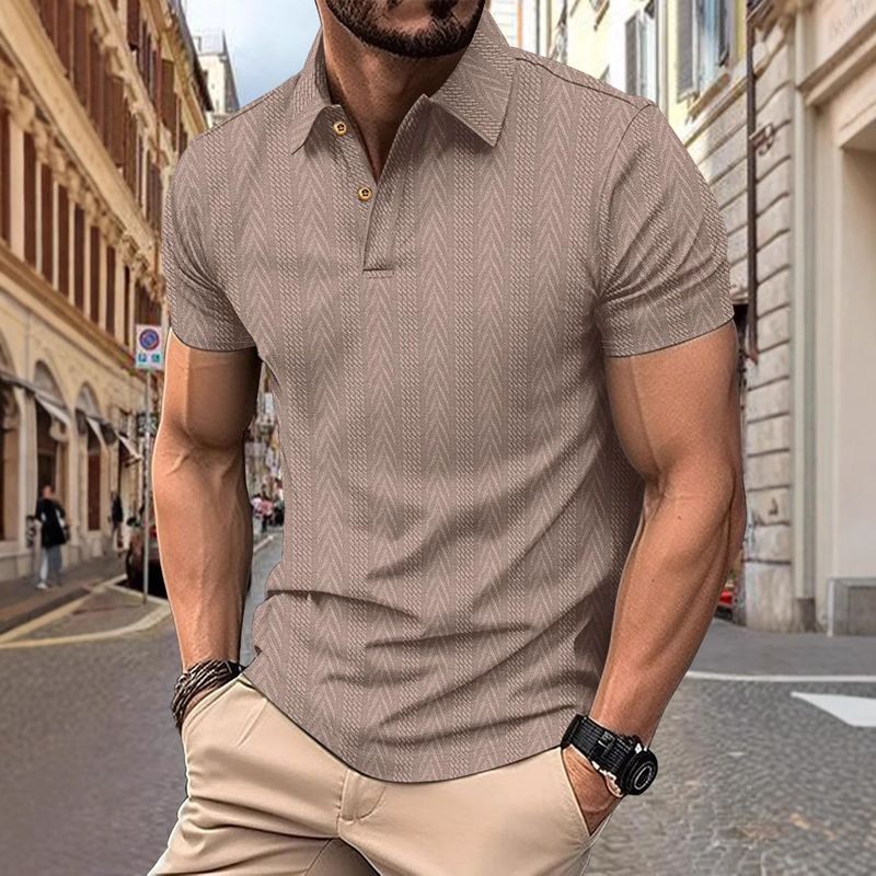 Unbeatable Quality 2024 Summer Outdoor Collar Men's T-shirt Solid Color Short Sleeved Polo Top_voghion.com