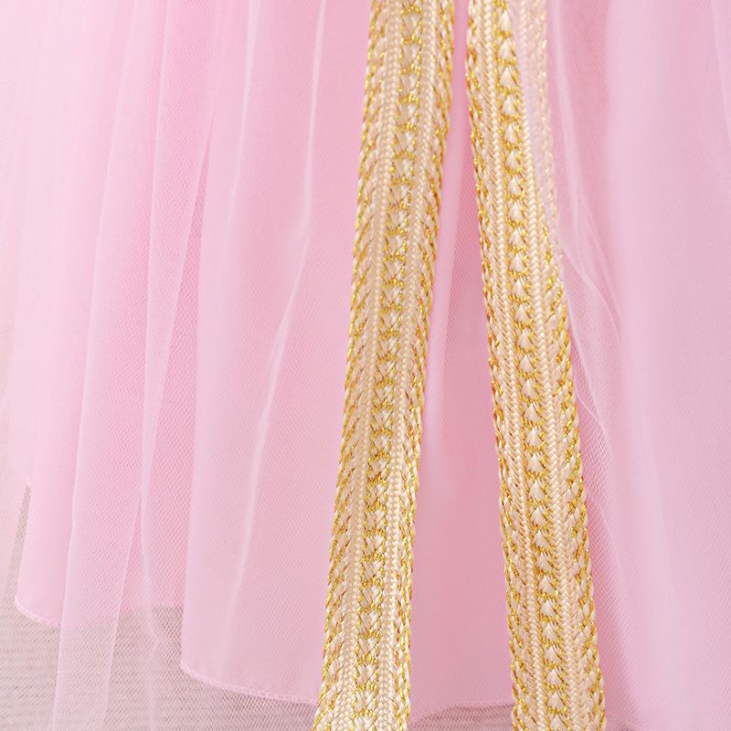New Southeast Asian Children's Robe Embroidered Dress Girls Mesh Long Sleeve Catwalk Wedding Dress_voghion.com