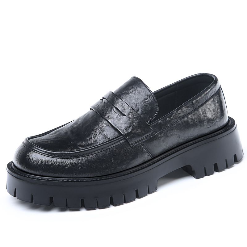 Scarpe Derby Paris con suola spessa da uomo, stile di alta qualità, scarpe casual in pelle, traspiranti per il pendolarismo britannico_voghion.com