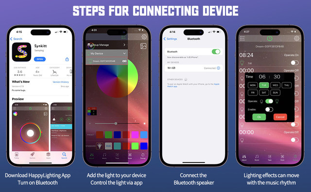 Multifunctional Wireless Charger Alarm Clock Speaker APP RGB Light Fast Charging Station For IPhone 11 12 13 14 Samsung_voghion.com