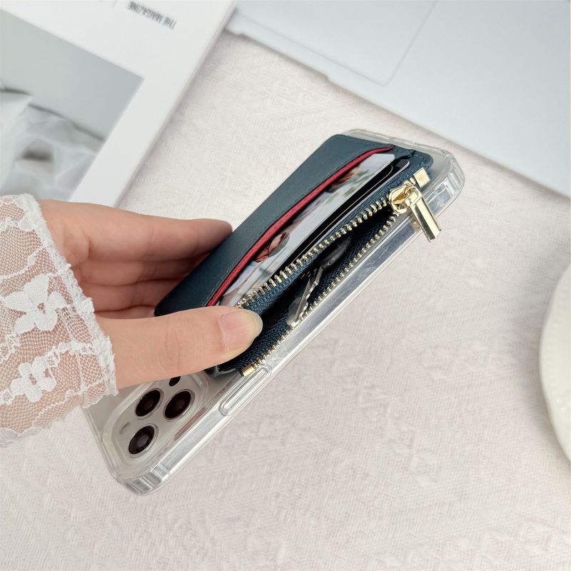 TechGlobe New Model Compatible With IPhone 17 Ultra-Thin Magnetic Holder Wallet Style Back Sticker Storage PU Card Case_voghion.com