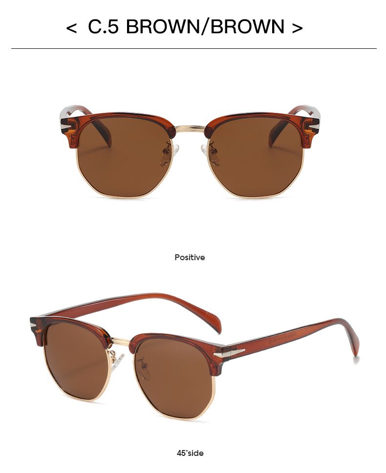 Sončna očala Jet New TR90 5093 s polkroglim okvirjem in polariziranimi okvirji za moške in ženske_voghion.com