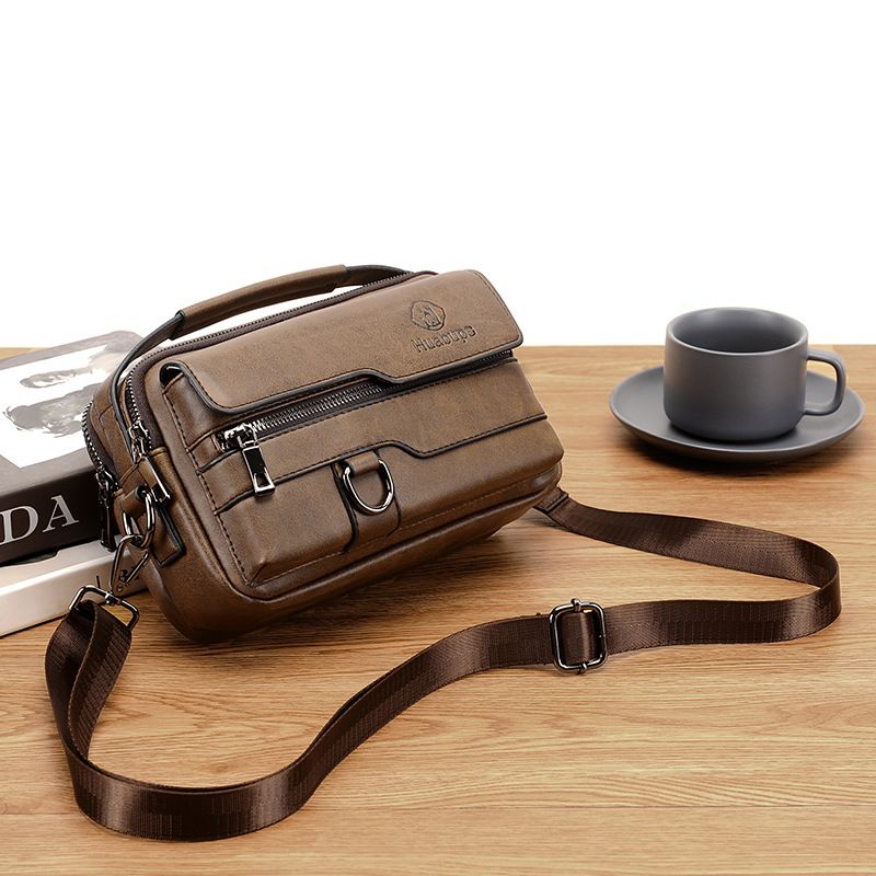 Nuova borsa a tracolla monospalla casual piccola multitasche multifunzionale alla moda da uomo_voghion.com