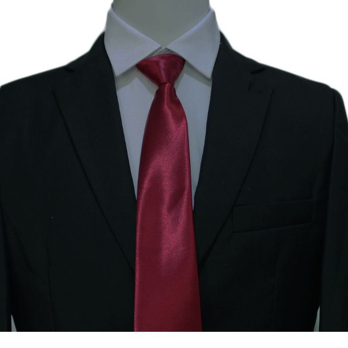 Cravatta da uomo, elegante, da donna, da sposo, da matrimonio, a righe sottili, blu e nera, senza cerniera, 8 cm_voghion.com