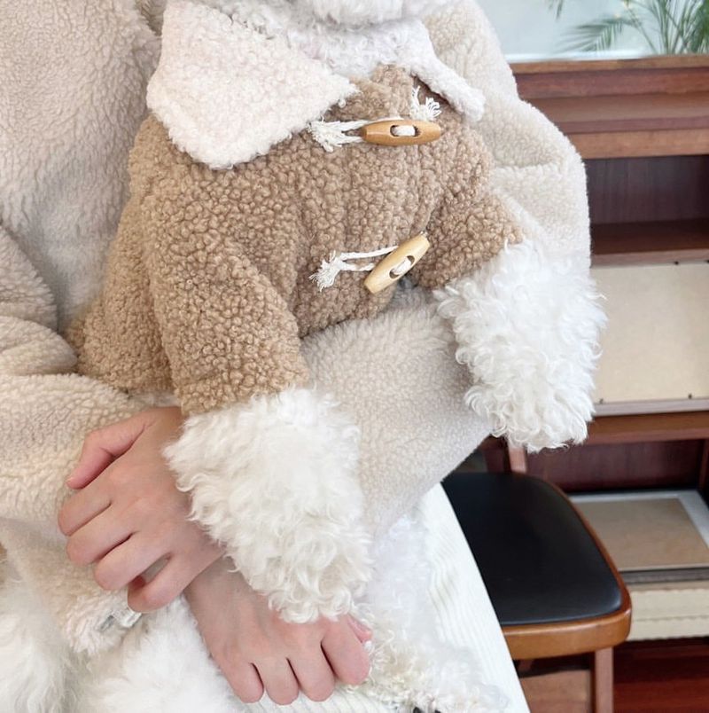 Autumn and Winter thickened warm dog cat buckle polar fleece coat Teddy Yorkshire bear small puppy clothes_voghion.com