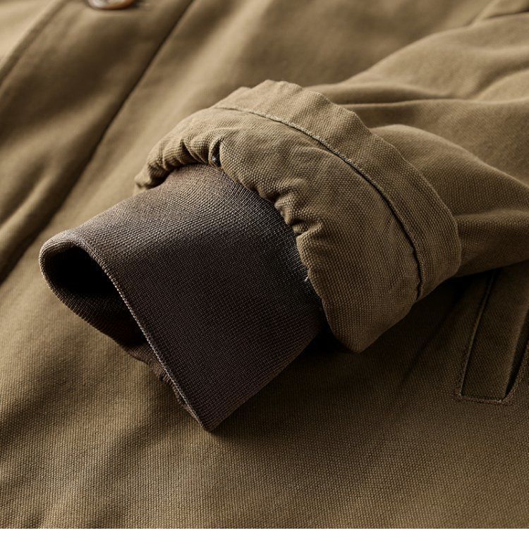 Men's Winter Fleece-Lined Hooded Jacket - Soft Cotton Outerwear With Thick Warm Padding, Lightweight & Comfortable For Outdoor Travel_voghion.com