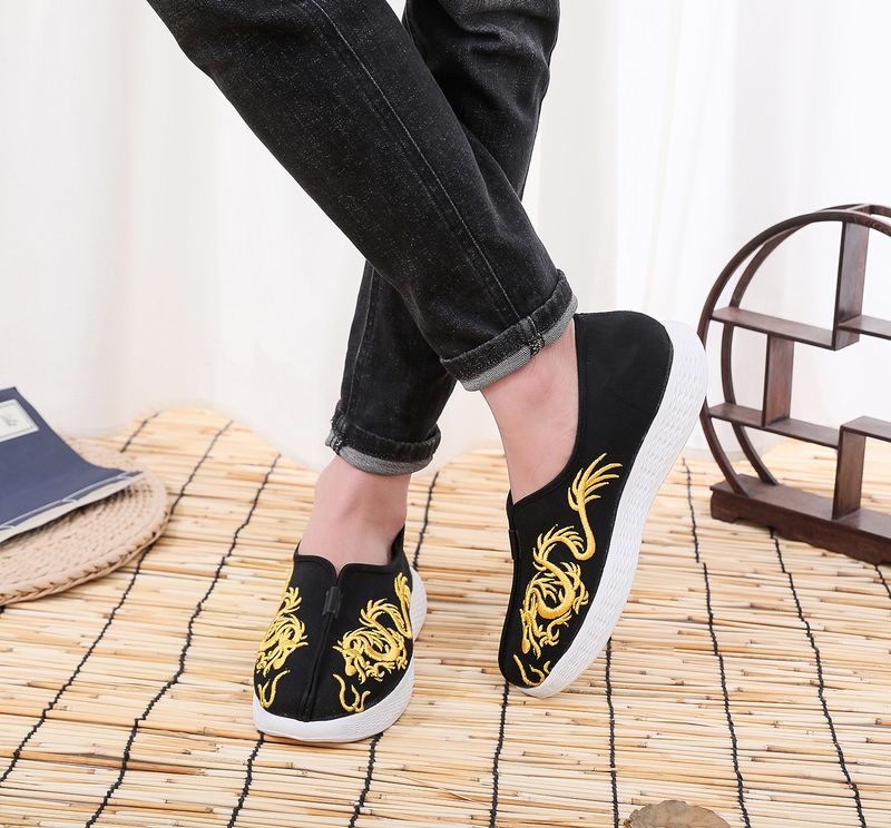 Herren Casual Stoff Vater Modische Dreidimensionale Relief Bestickte Weiche Sohle Wanderschuhe, Frühling Und Sommer_voghion.com