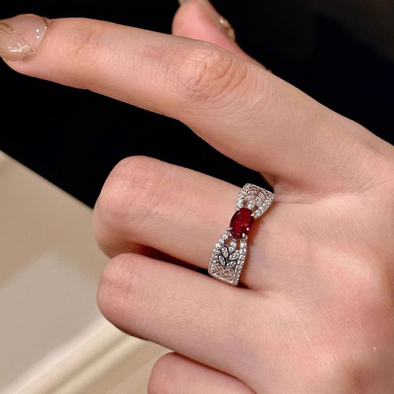 Anello di alto valore con design a nicchia per dito indice in stile palazzo, spiga di grano per donna, 2025_voghion.com