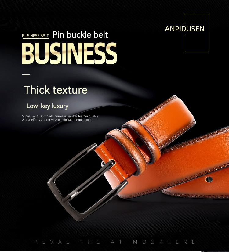 Cintura vintage da uomo, cintura con fibbia ad ardiglione in lega alla moda e casual, design classico per lavoro, affari e tempo libero_voghion.com