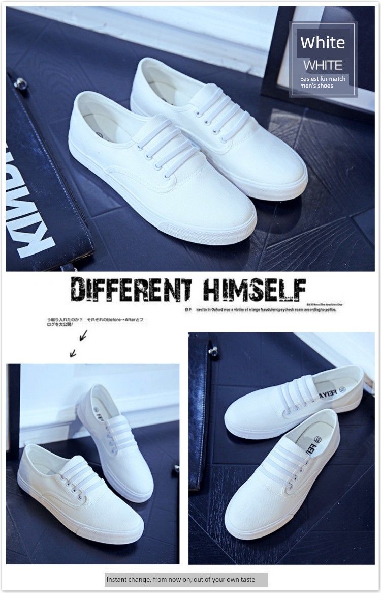 Lazy Men's Casual Black Breathable Summer Cloth Shoes_voghion.com