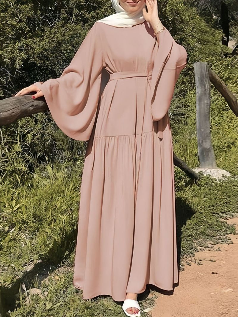 Abito da donna musulmano per pendolarismo, vacanza, svago, manica a tromba, nuovo, semplice, a maniche lunghe, pullover, vestaglia_voghion.com
