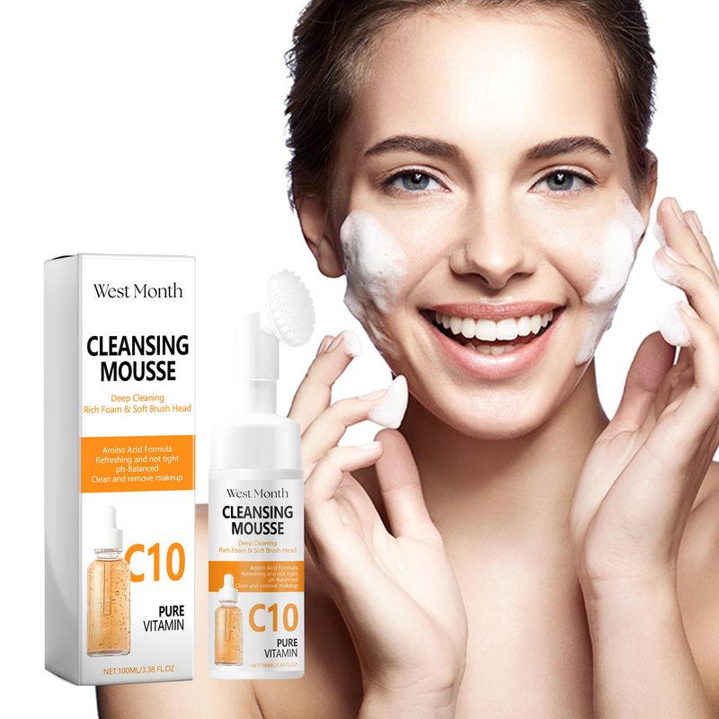 West&Month C10 Mousse Tiefenreinigung Gesichtsreinigung Erfrischend Zart Feuchtigkeitsspendend_voghion.com