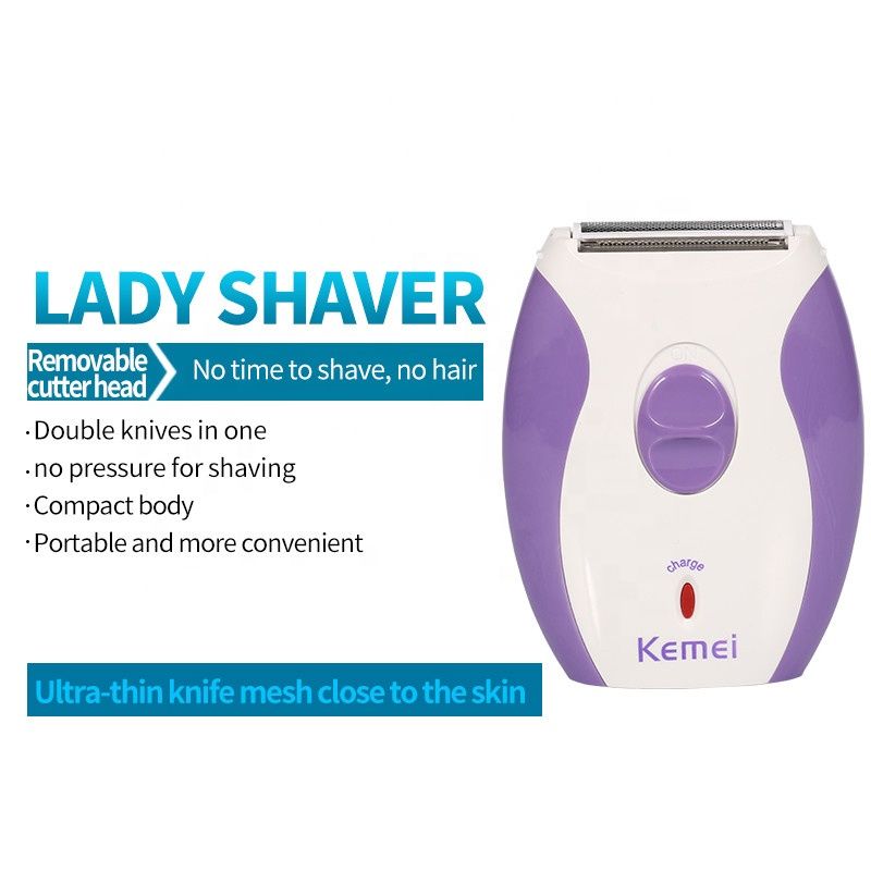 Kemei-280R Epilatore elettrico ricaricabile 100-240V Lady Shaver Epilatore per la rimozione dei peli per le donne Bikini Gamba Ascella Ascella_voghion.com