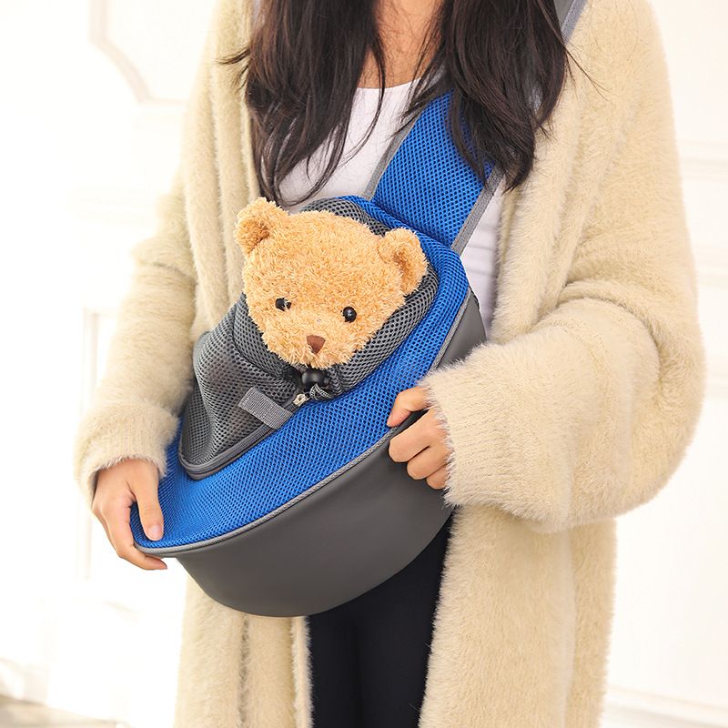Shoulder Travel Portable Pet Breathable Mesh Cat Teddy Outing Chest Dog Bag_voghion.com