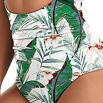 Maillot de bain une pièce pour femmes, grande taille, multicolore, couleur unie, bikini, sexy, dos nu_voghion.com