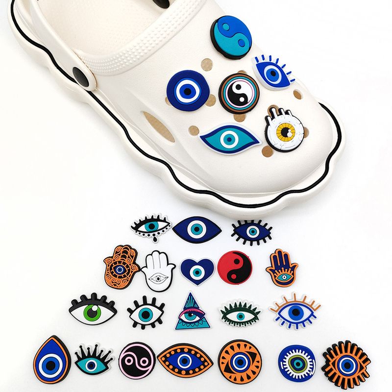16 Sets von Cartoon Evil Eyes Schuhe Floral Dekorative Schnalle Personalisierte DIY Student Garten Schuh Schnalle Zubehör_voghion.com