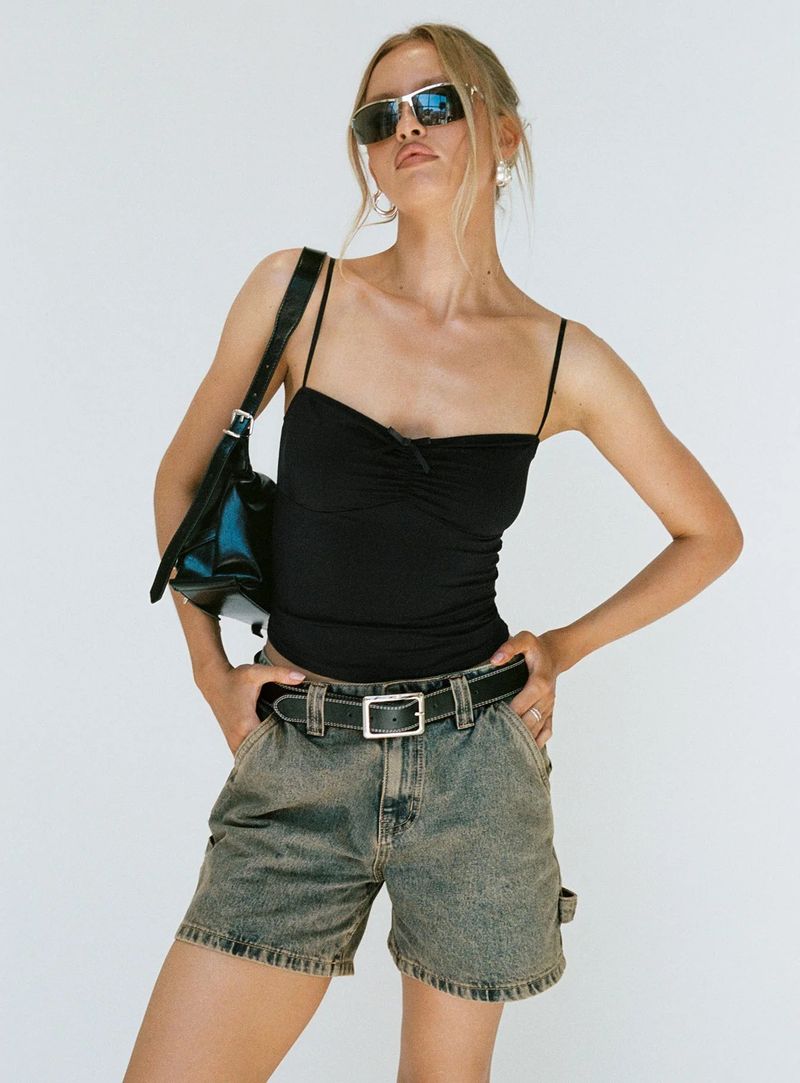 Women's Straight Leg Cargo Jeans - Classic Washed Denim Pants With Utility Pockets Streetwear Casual Trousers_voghion.com