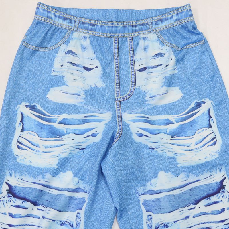 Conjunto de top corto sin mangas y pantalón acampanado: conjunto estampado de dos piezas para mujer_voghion.com