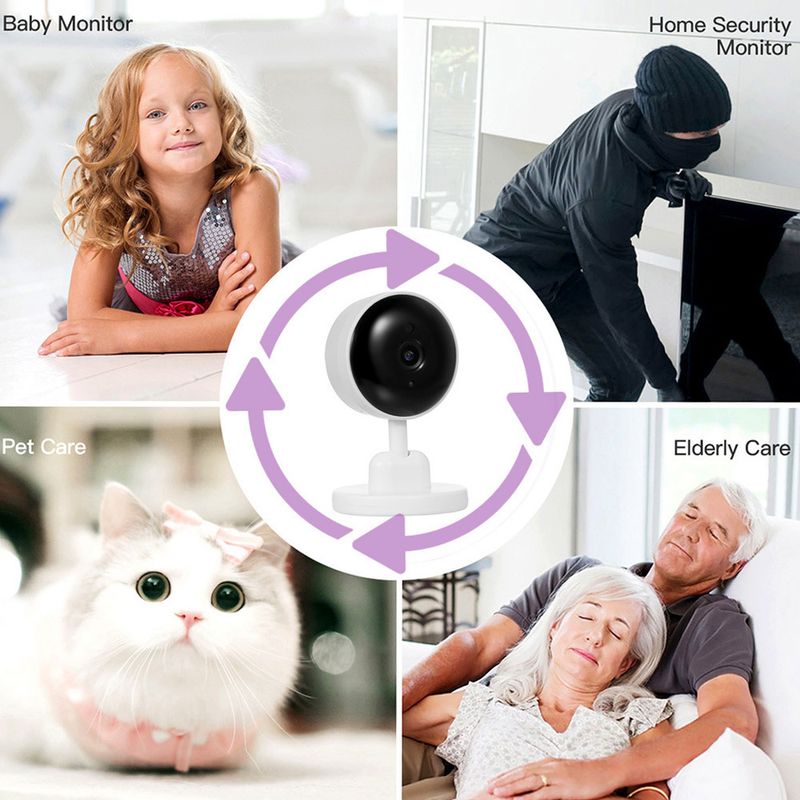 3MP Tuya Mini Babymonitor Smart Life Hjemmesikkerhet Trådløs Toveis Lyd Bevegelsesdeteksjon Nettverkskamera_voghion.com