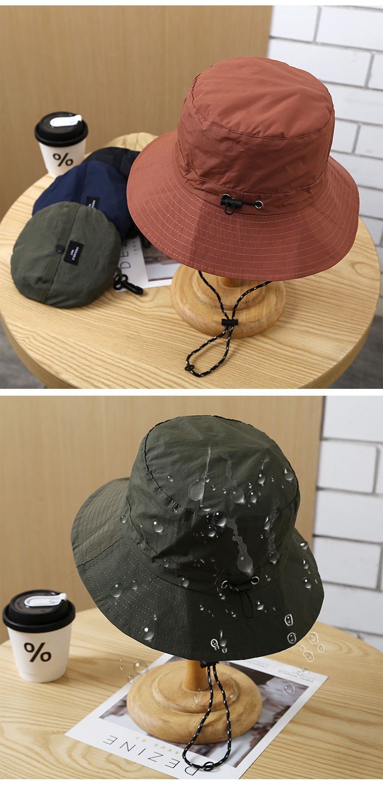 Aufbewahrungstasche Hut Kinder Modischer Sommer Schnelltrocknender Fischerhut Wasserdichter Bergsteigerhut Für Den Außenbereich Herren Sonnenschutzhut_voghion.com