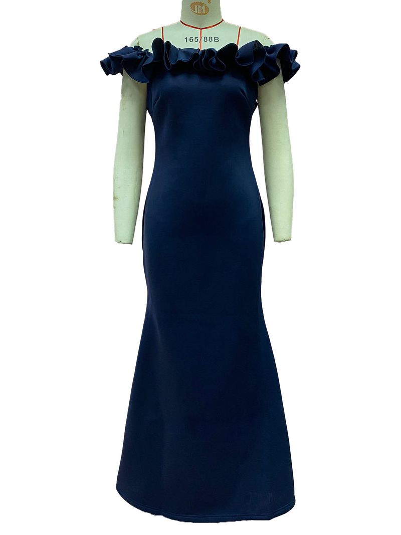 Damenbekleidung Große Größe Schlankes One-Shoulder-Kleid Brautjungfern Bankett Kleines Kleid_voghion.com