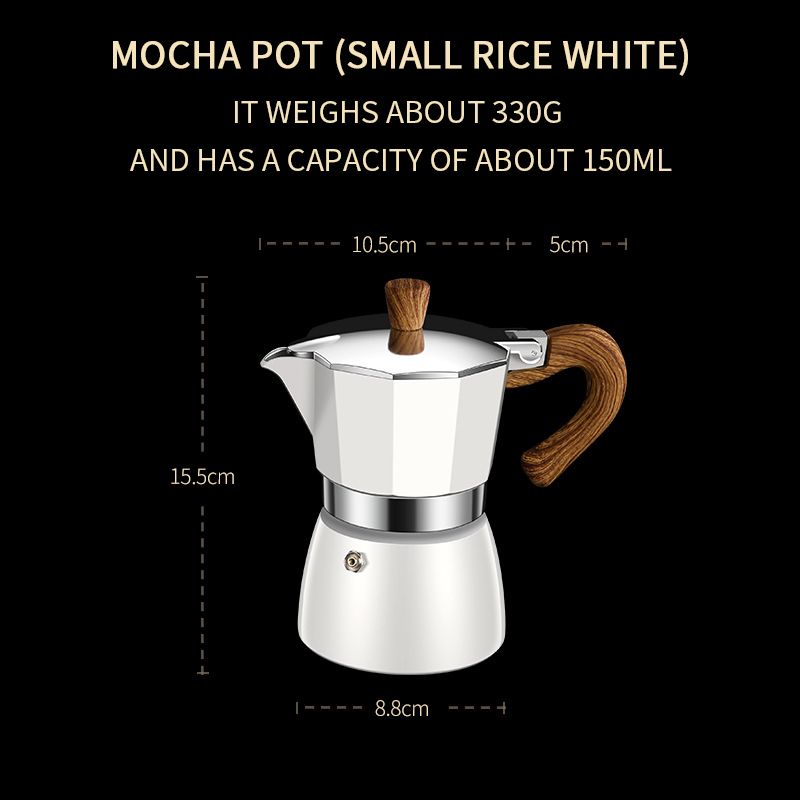 Mokakanne Kaffemaskin Espresso Aluminium Geyser Kaffetrakter Kanne Vannkoker Kaffe Latte Perkolator Komfyr Kaffefilter Kopp Verktøy_voghion.com