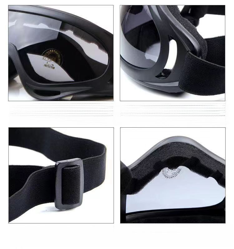 Occhiali protettivi trasparenti X400 per uomo, per esterni, motociclismo, antivento, antipolvere, resistenti agli urti, sci_voghion.com