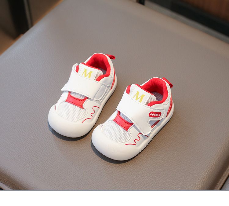 Scarpe da passeggio per bambini e bambine, in rete rossa, traspiranti, morbide, blu, alla moda, antiscivolo, sandali da ginnastica per bambini_voghion.com
